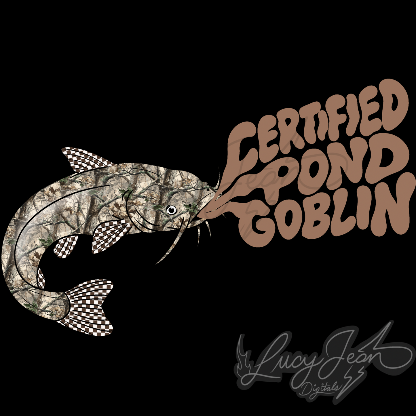 Catfish pond goblin camo PNG-2026