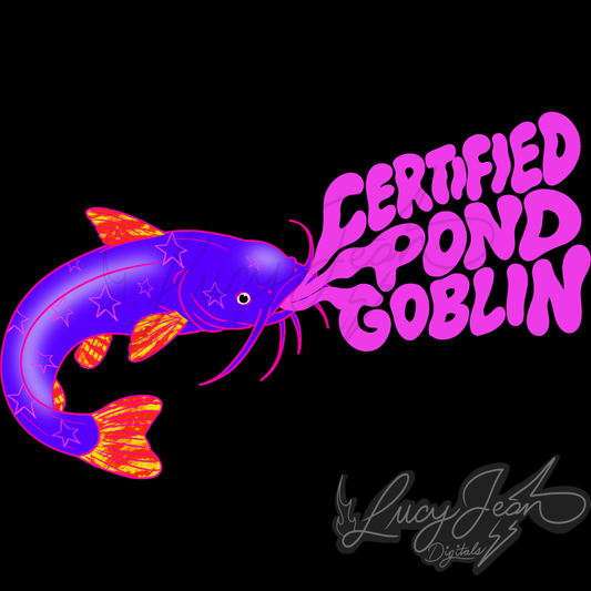 Catfish pond goblin summer vibes PNG-2026