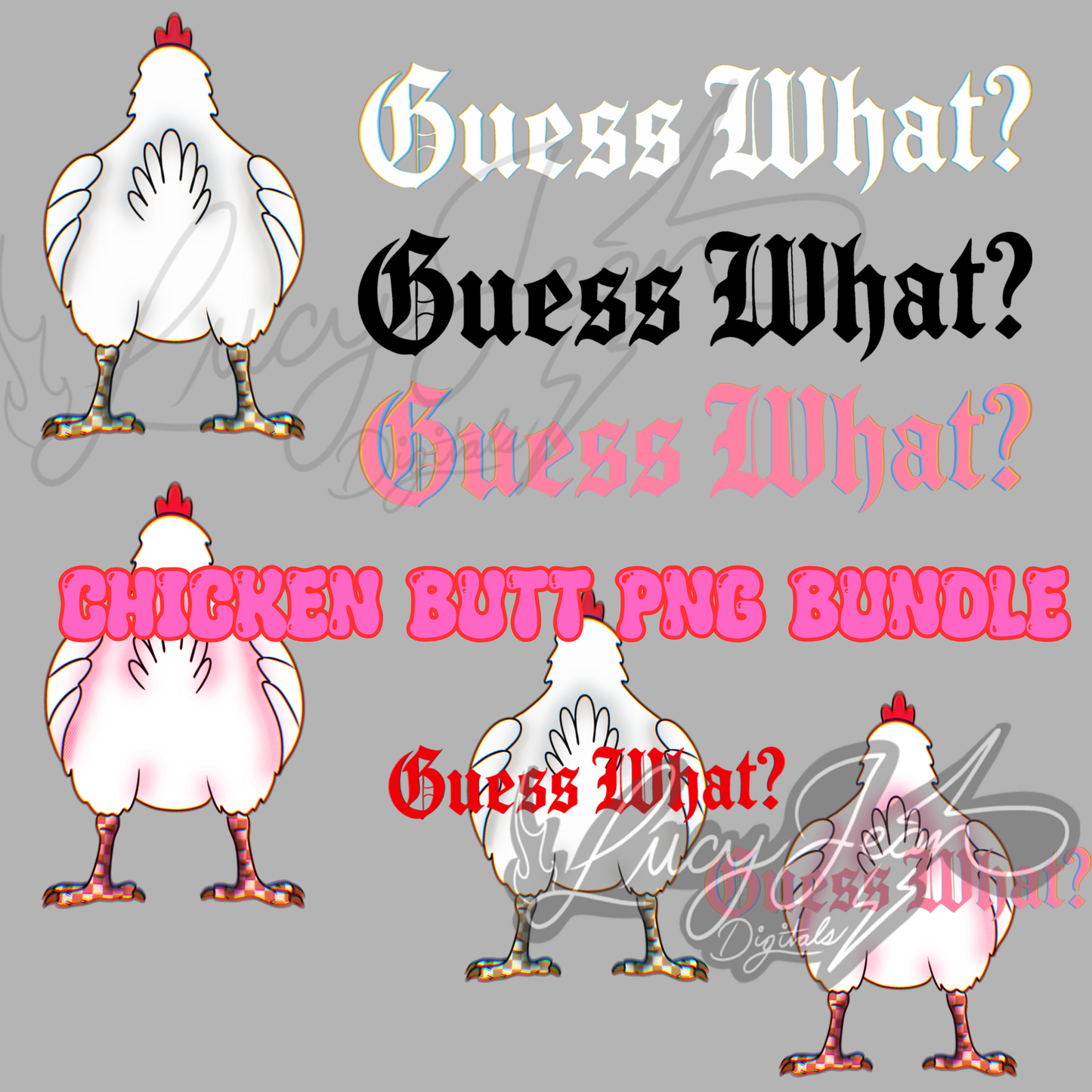 Chicken Butt PNG Bundle-2026