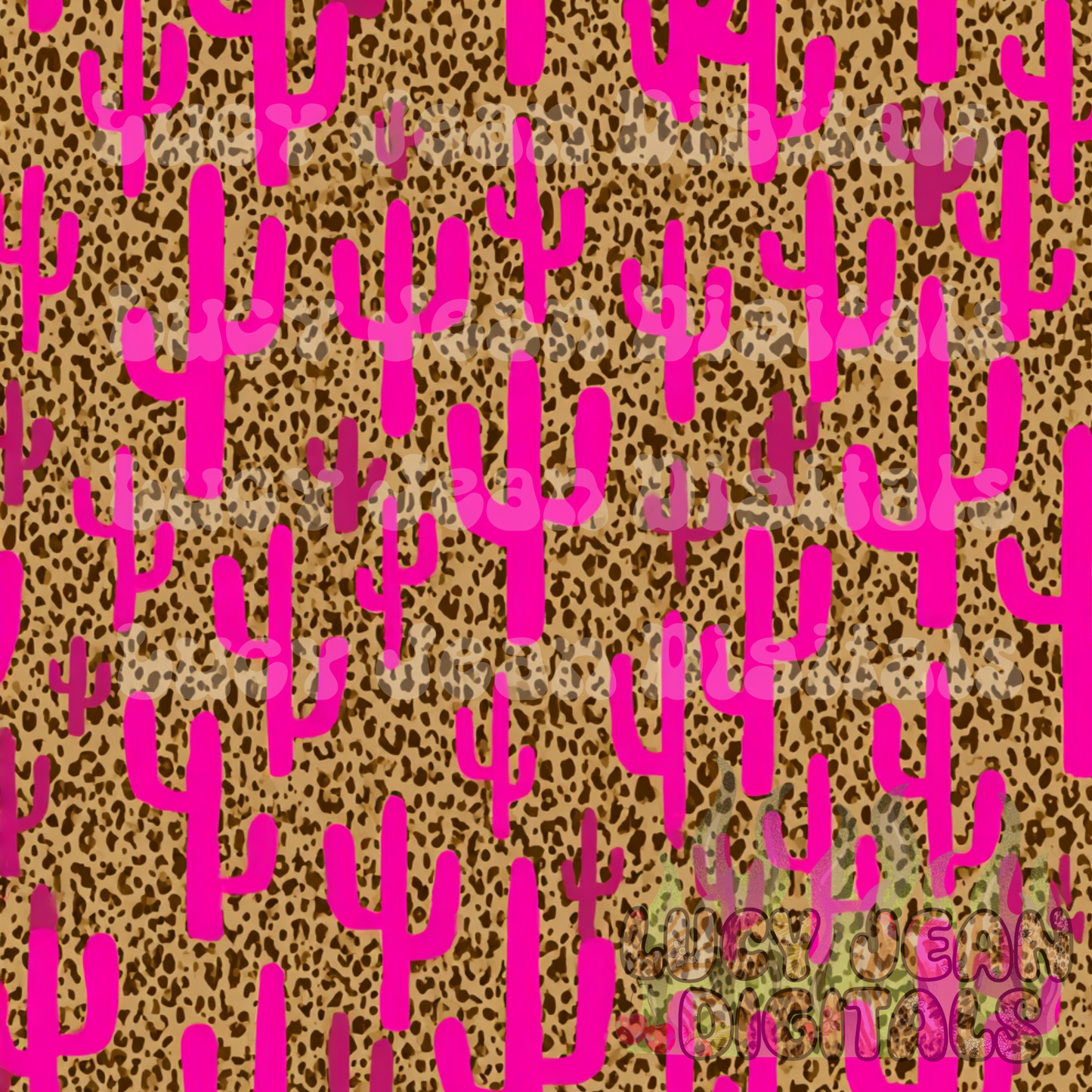 Cheetah Trippy Cactus’ Seamless File