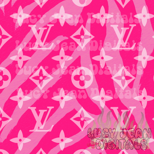 Boujee pink tiger stripes Seamless File