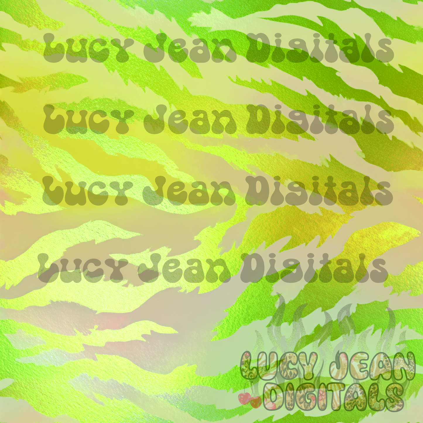 Green holographic tiger Stripes Seamless File