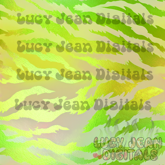 Green holographic tiger Stripes Seamless File