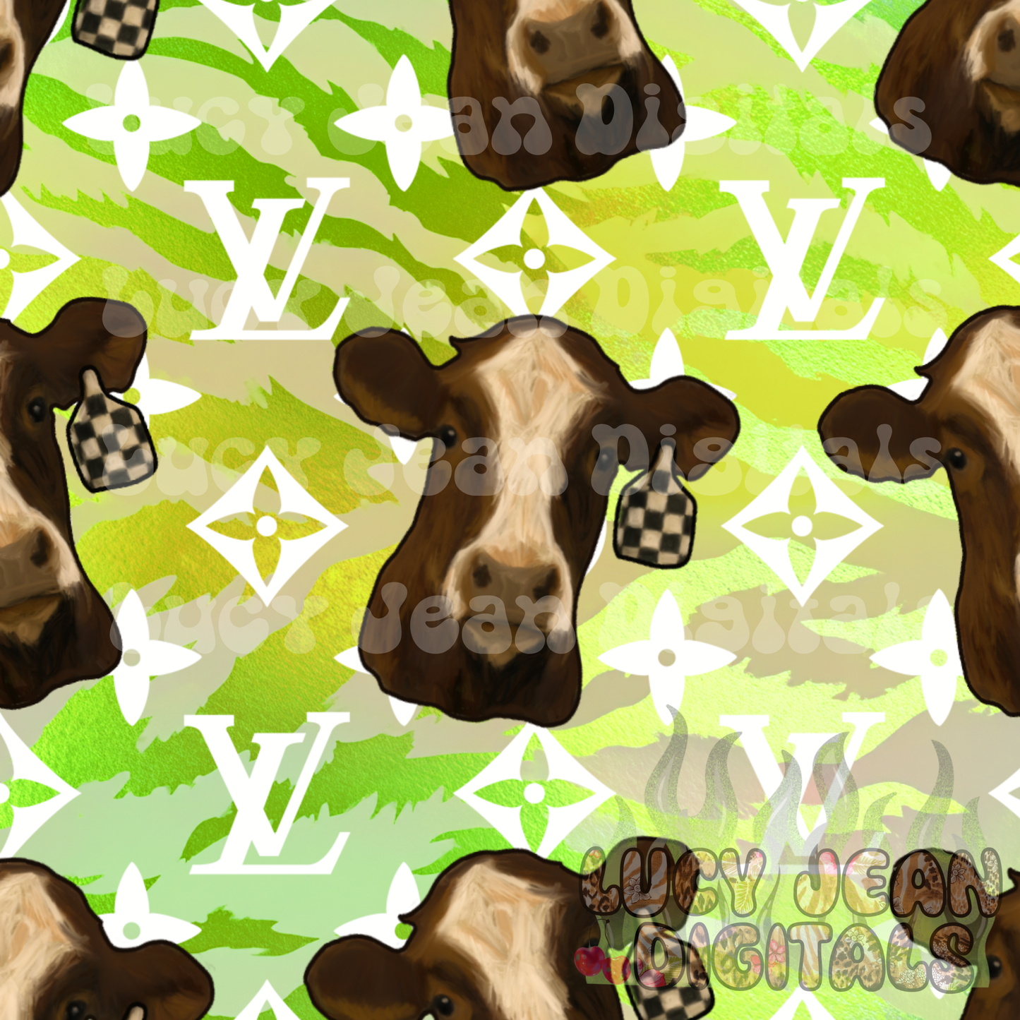 Boujee Bold Cow Seamless File