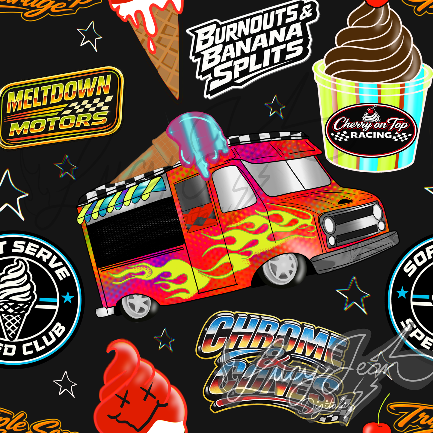 LIMITED COLLAB LJD x RDD LOWERED ICE CREAM TRUCK SEAMLESS FILE