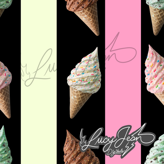 LIMITED COLLAB LJD x RDD GLITTER ICE CREAM SEAMLESS FILE