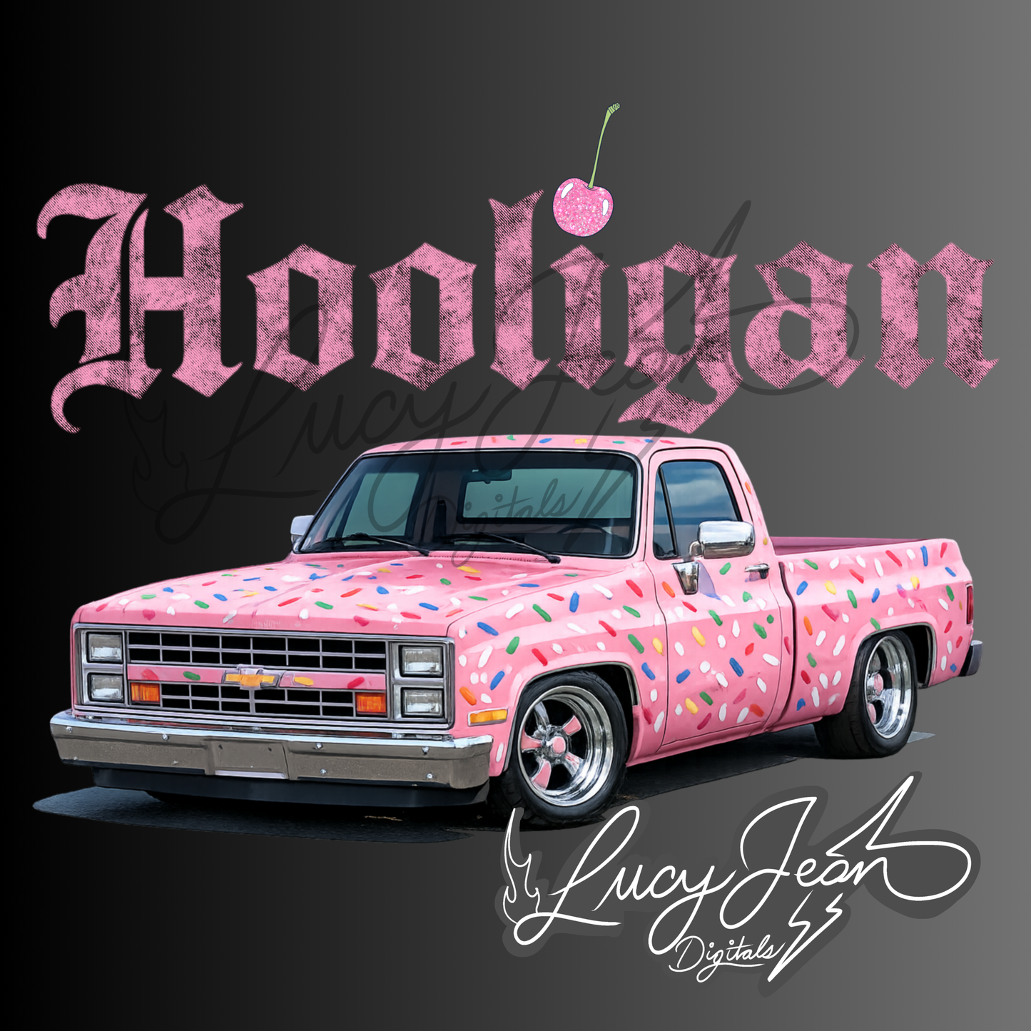 LIMITED COLLAB LJD x RDD HOOLIGAN ICE CREAM PINK TRUCK PNG