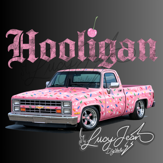 LIMITED COLLAB LJD x RDD HOOLIGAN ICE CREAM PINK TRUCK PNG