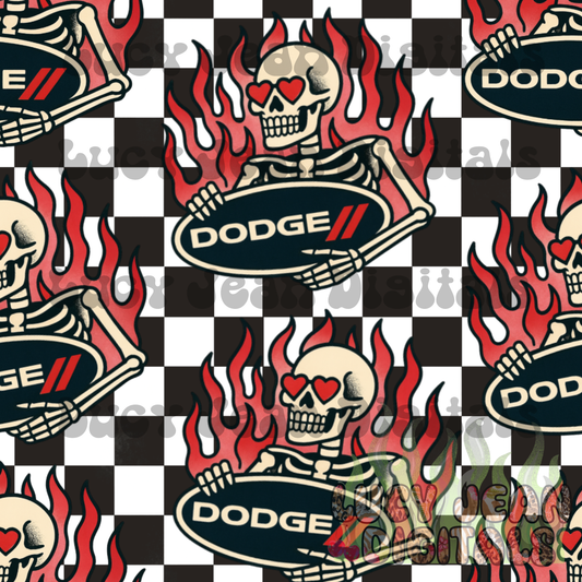 Valentines Day D car/truck skeleton Seamless File