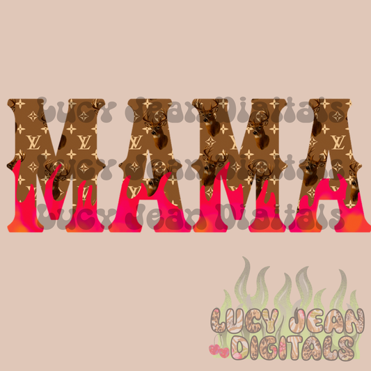 Boujee Deer MAMA + MINI PNG bundle (2 PNGS)