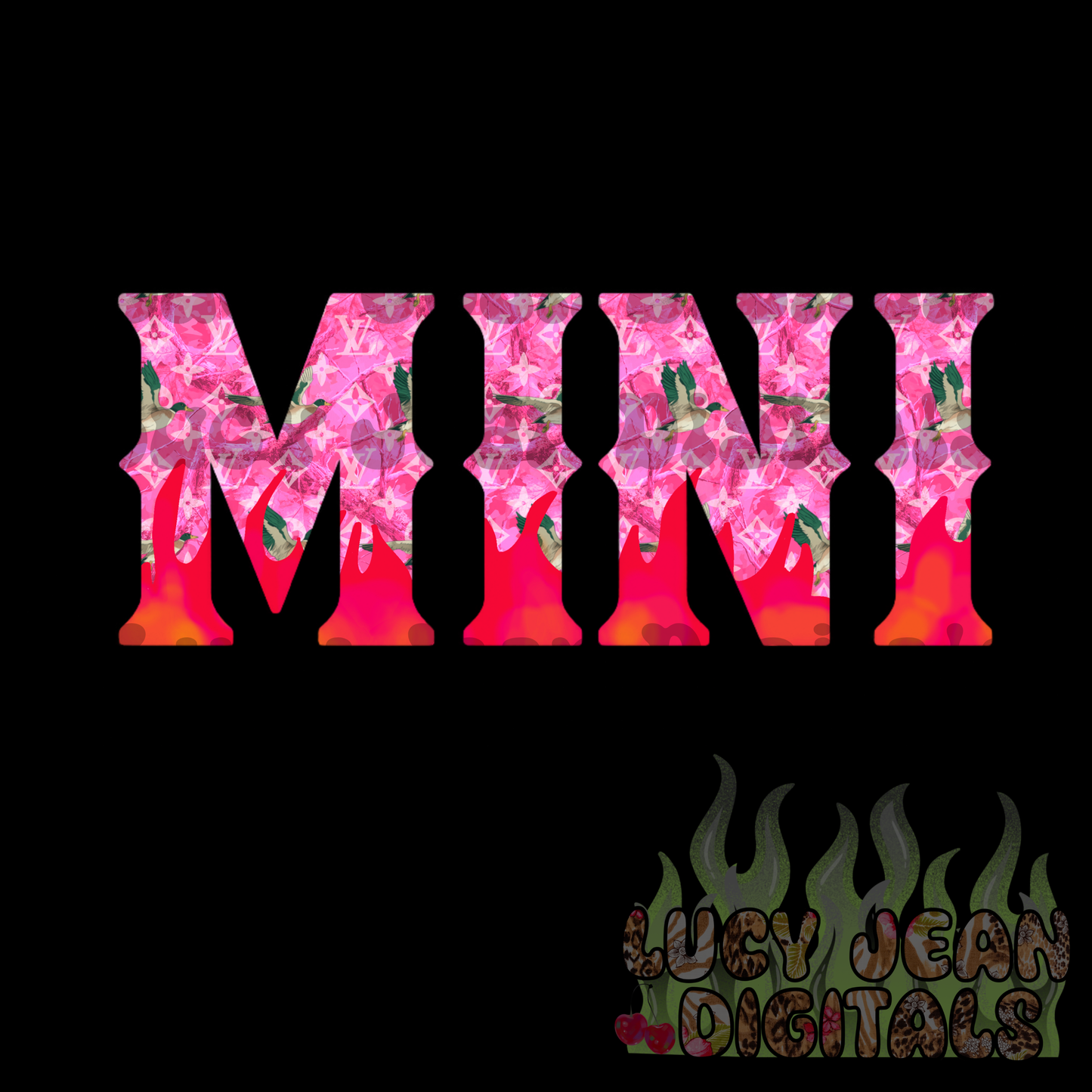 Boujee Pink Camo Mallard MAMA + MINI PNG bundle (2 PNGS)