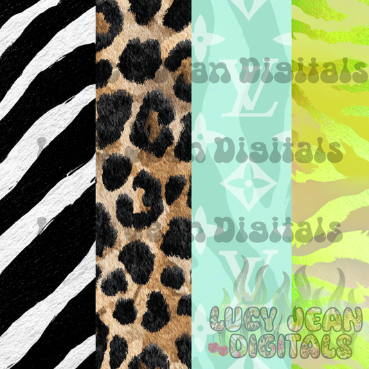 Boujee animal Stripes green/blue Seamless File
