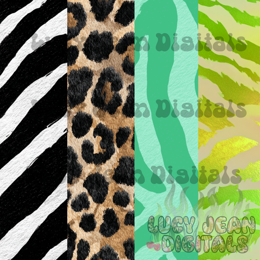 animal Stripes green/blue Seamless File