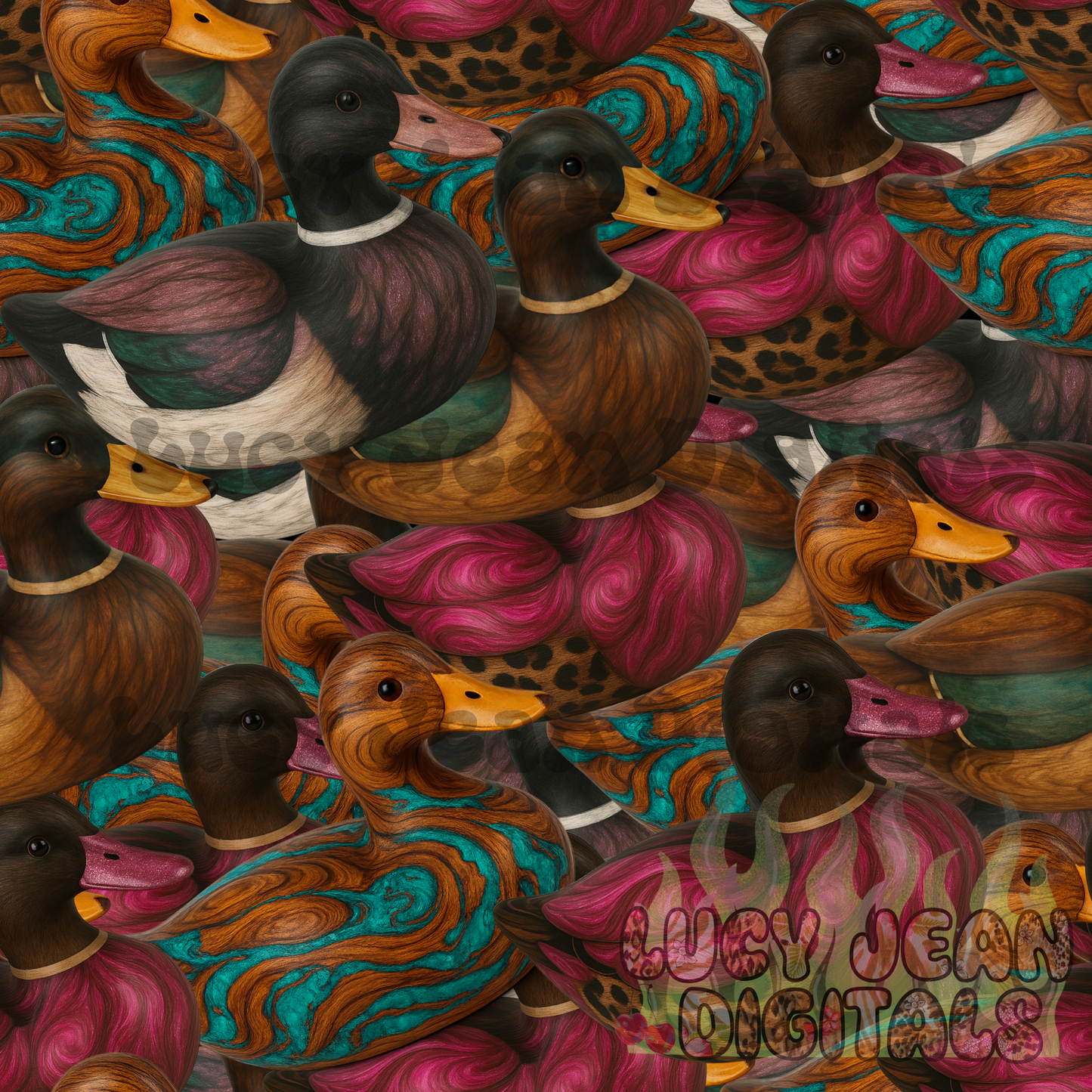 Wooden Mallards Seamless File