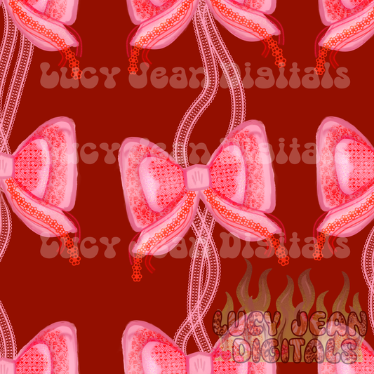 Pink Lace Bows Seamless File