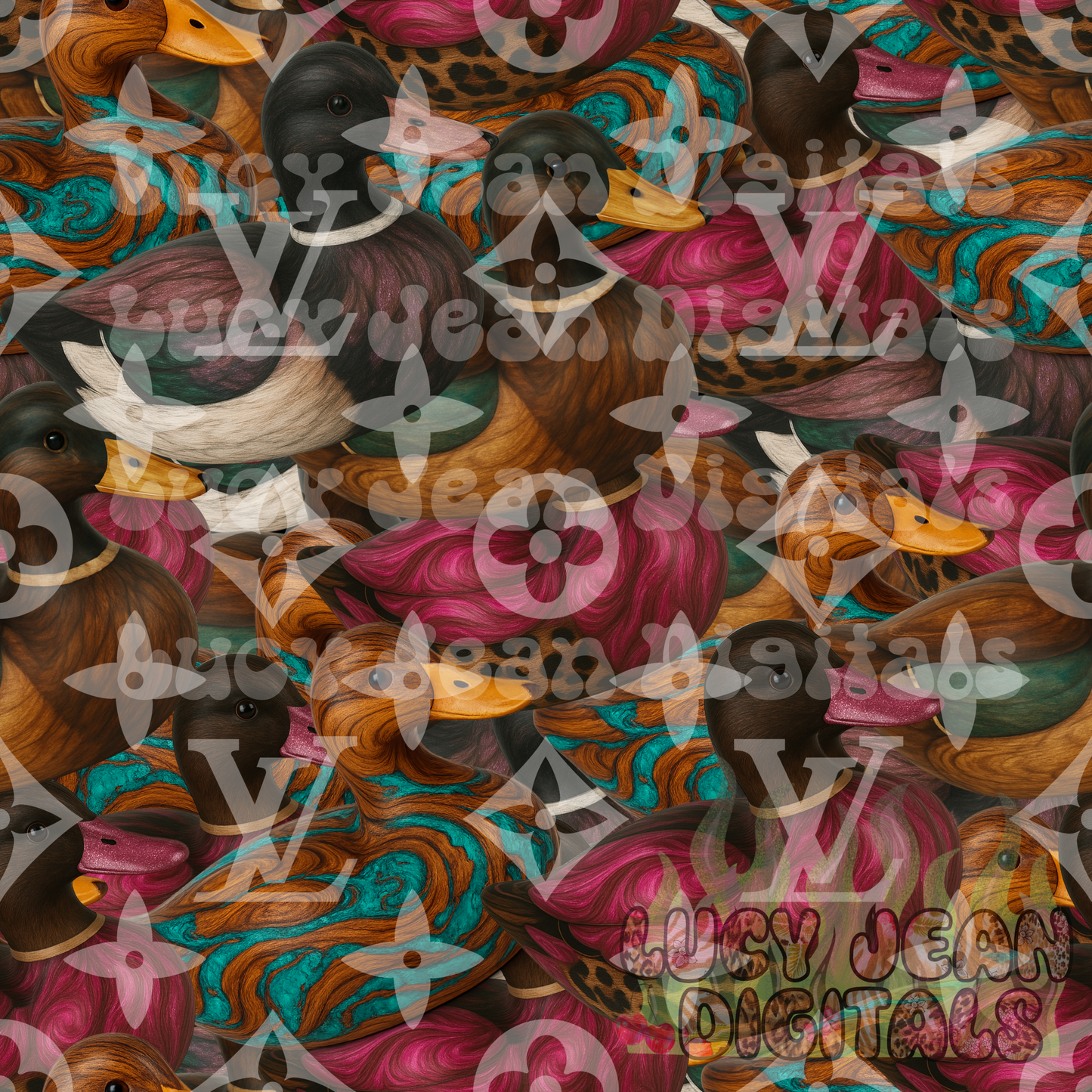 Boujee Wooden Mallards Seamless File