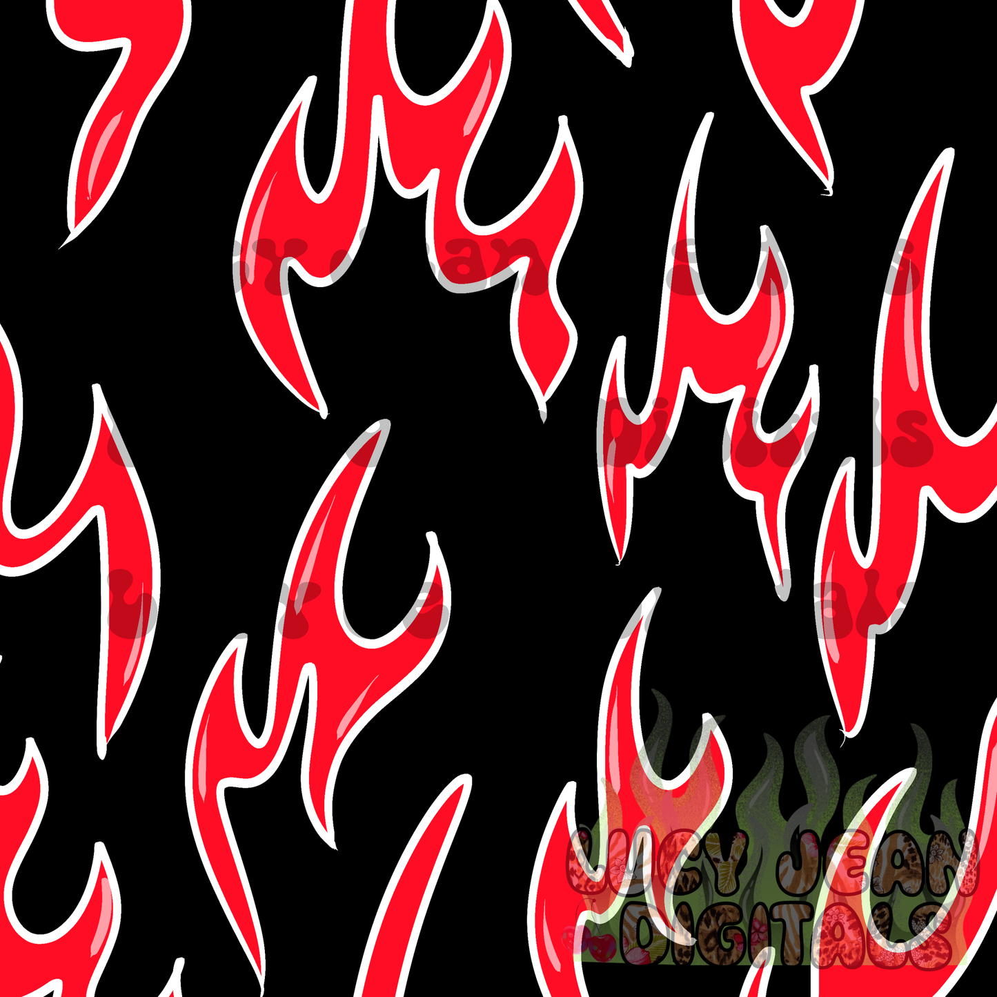 Red black Flames Seamless File