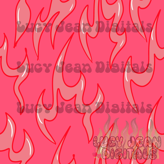 Pink Vday Flames Seamless File