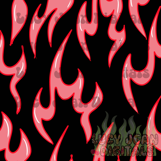 Black Pink Flames Seamless File