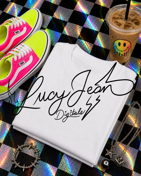 White tshirt with neon sneakers Mock up