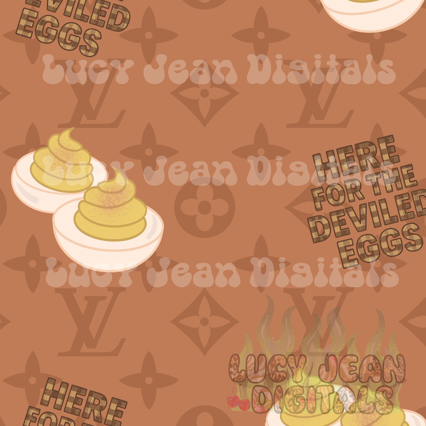 Boujee Deviled eggs light brown Seamless File