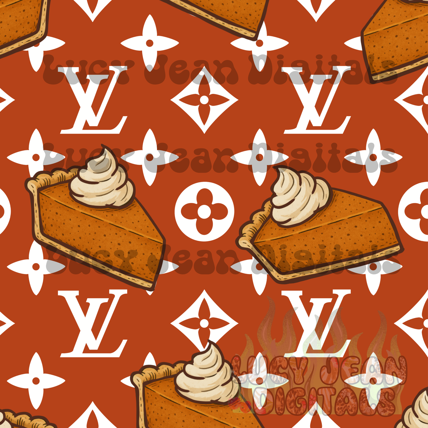 Boujee Pumpkin Pie Seamless File