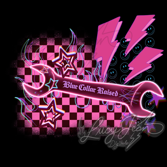 Pink Blue Collar Raised Wrenches PNG- 2026