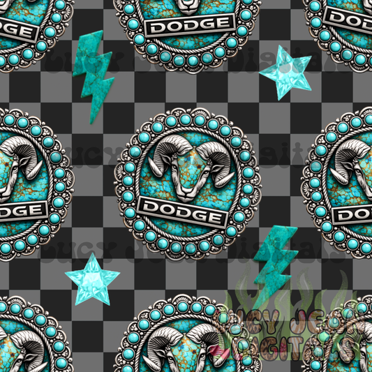 Western Turquoise D truck/car Seamless File