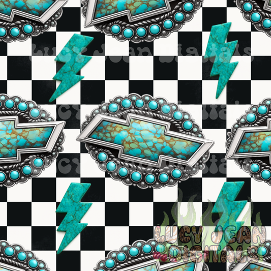 Western Turquoise C Truck/Car Seamless File