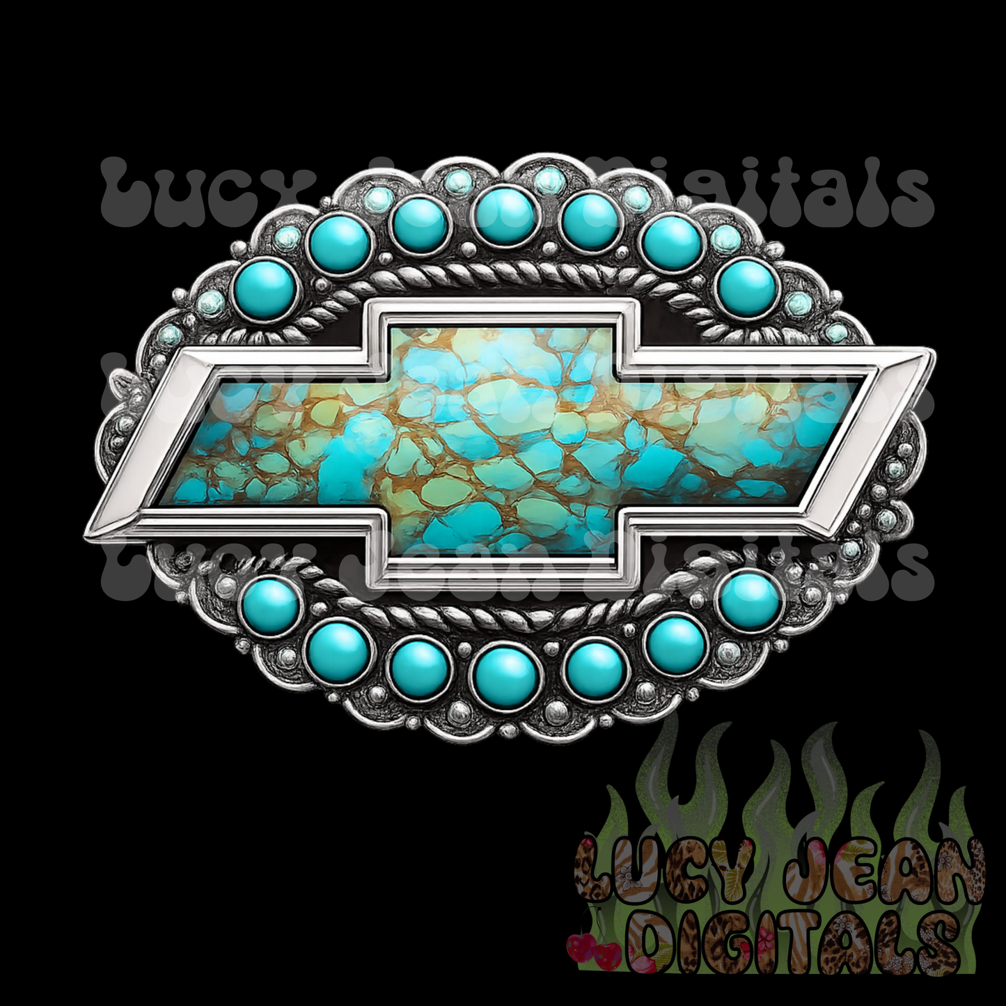Western Turquoise C truck/car PNG