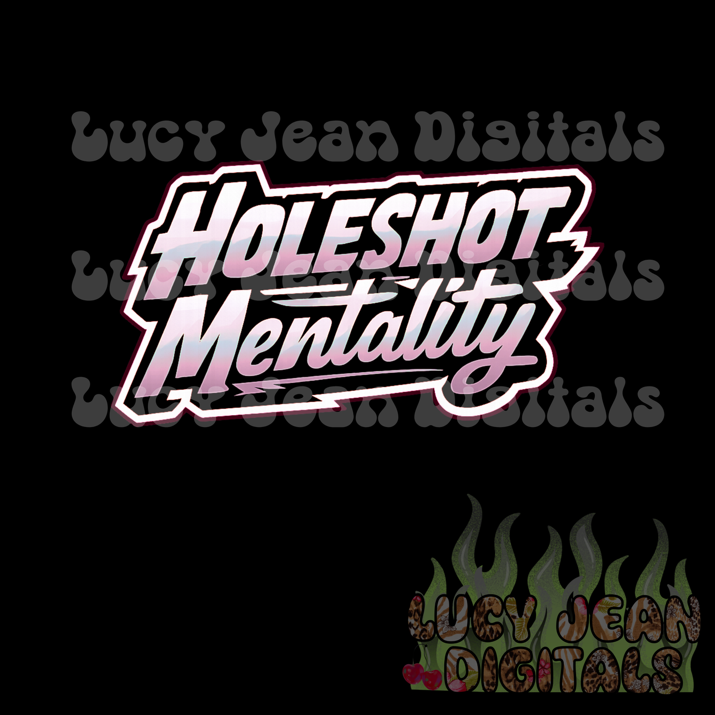 Hole shot mentality pink PNG