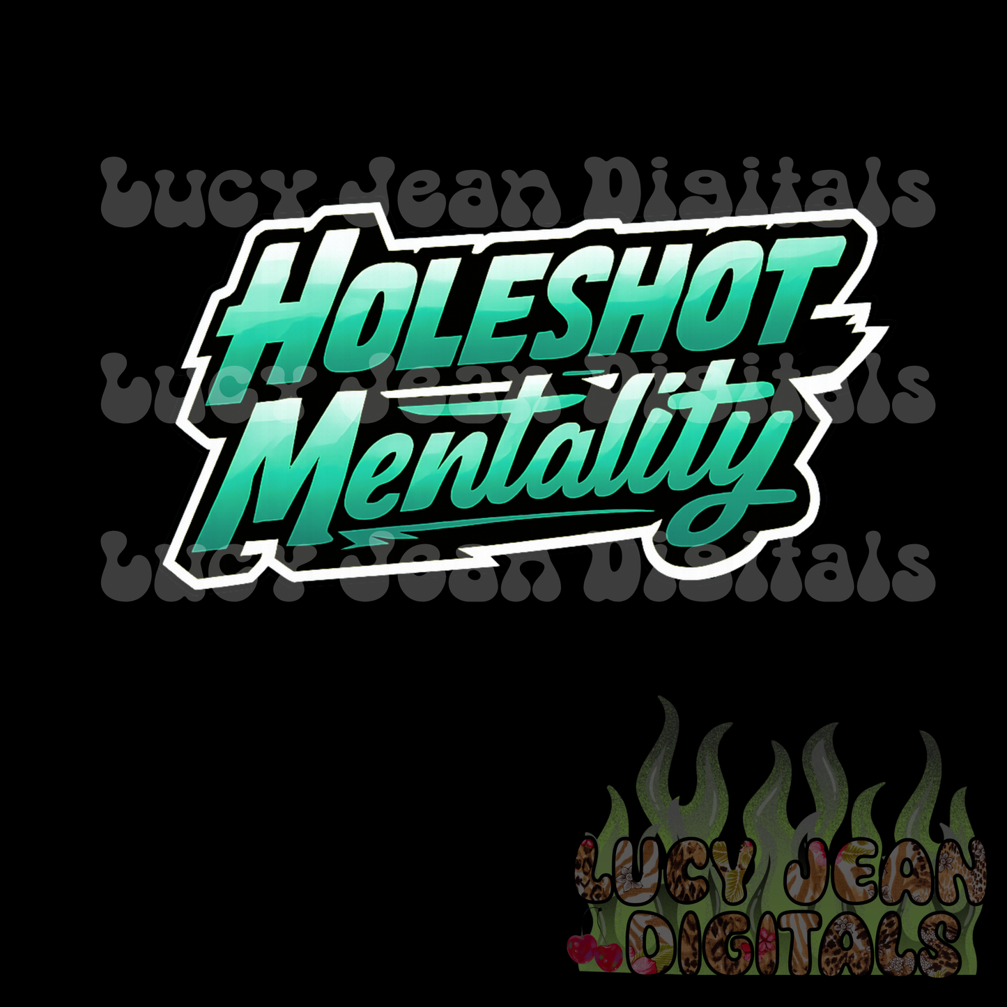 Hole shot mentality green PNG