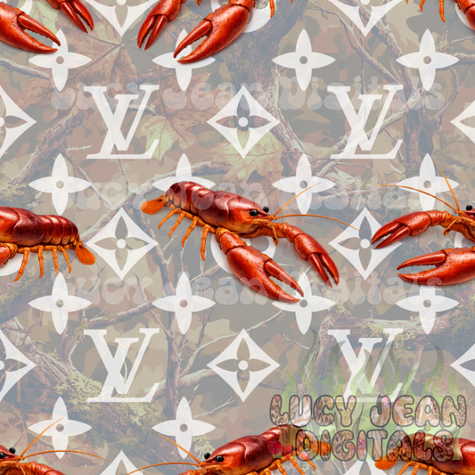 Boujee camo crawfish Seamless File