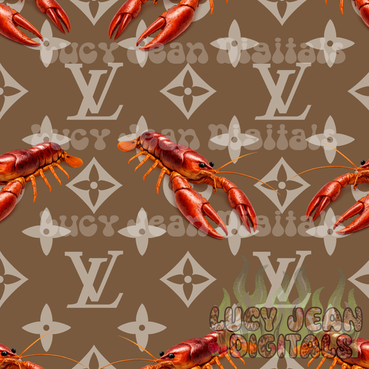 Boujee brown crawfish Seamless File