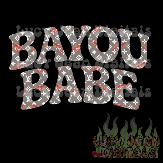Boujee grey Bayou Babe PNG
