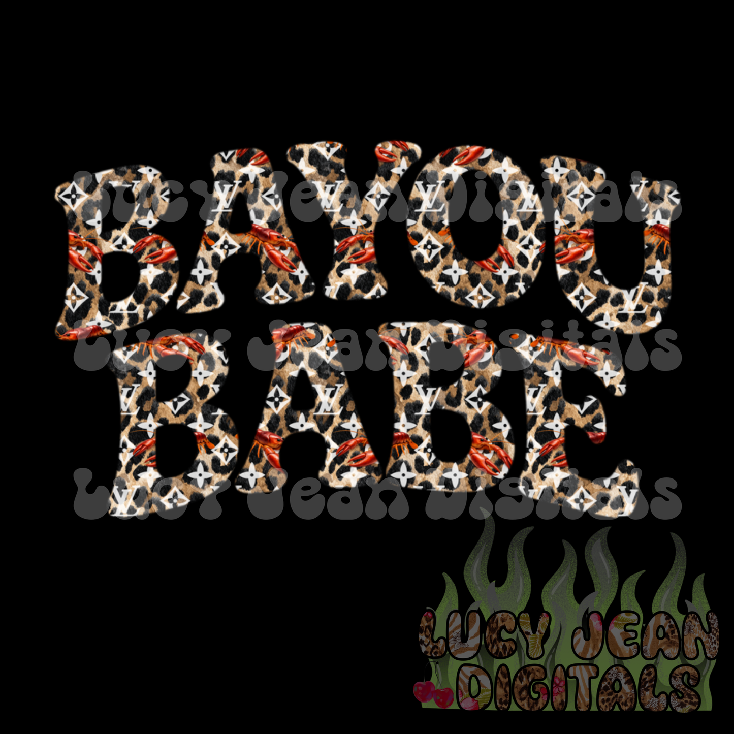 Boujee cheetah Bayou Babe PNG