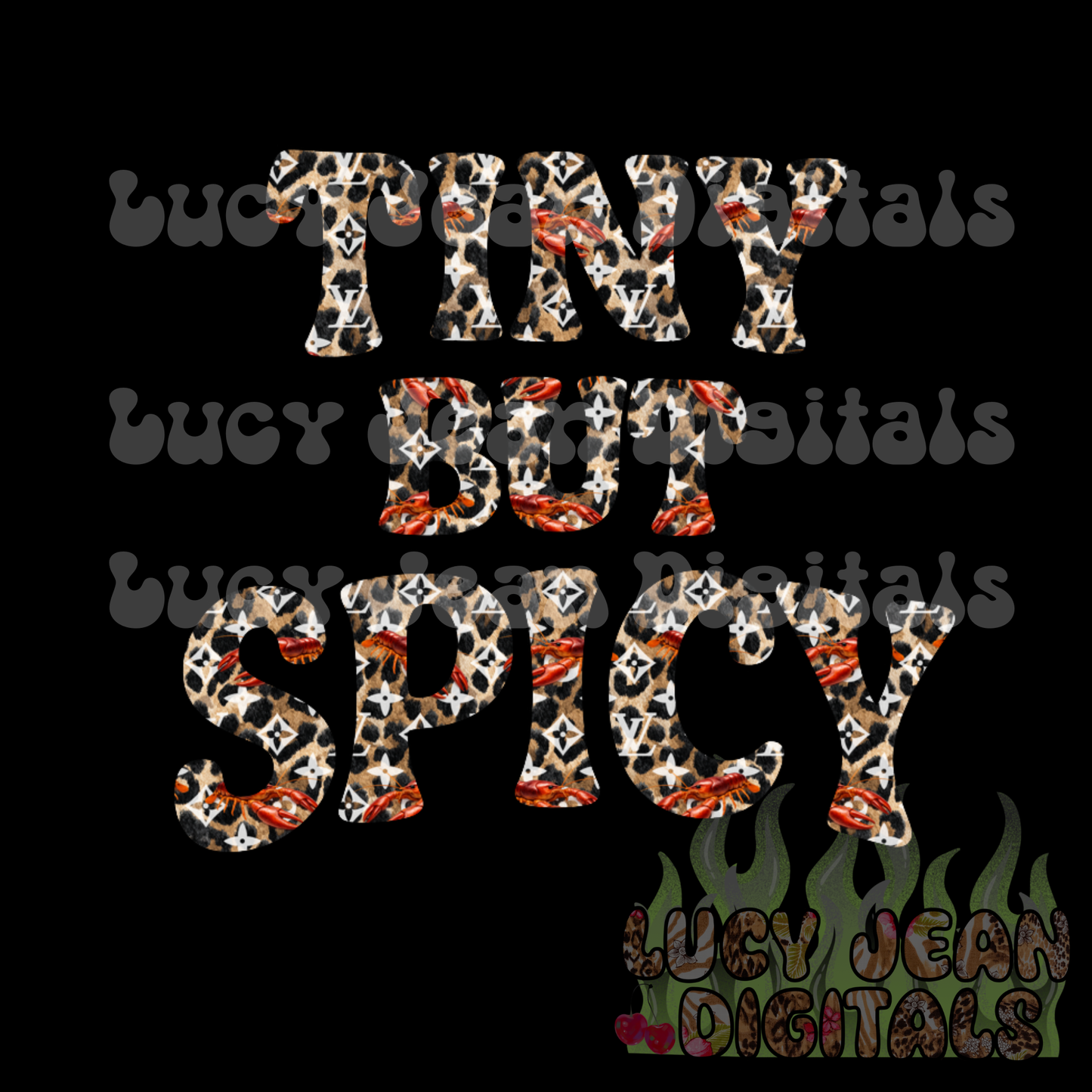 Boujee cheetah Tiny but Spicy PNG