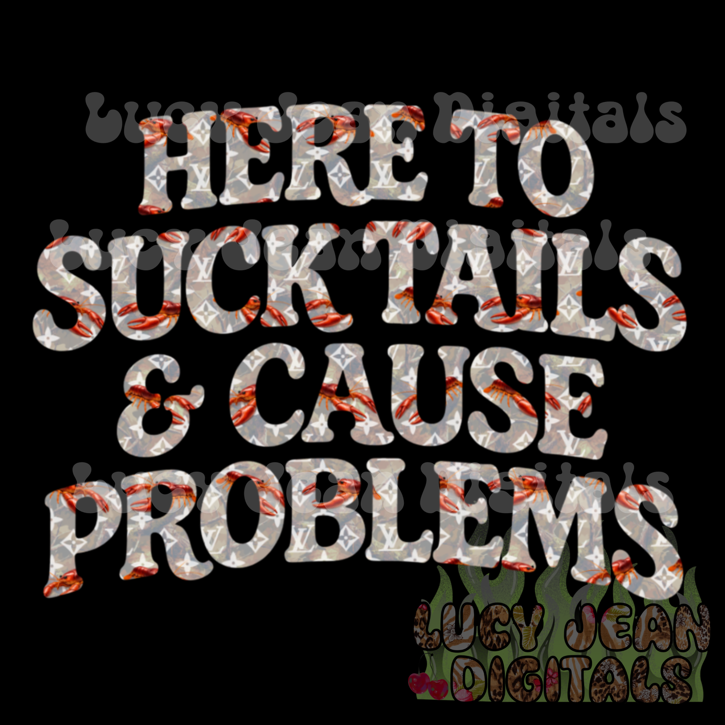 Boujee camo suck tails crawfish PNG
