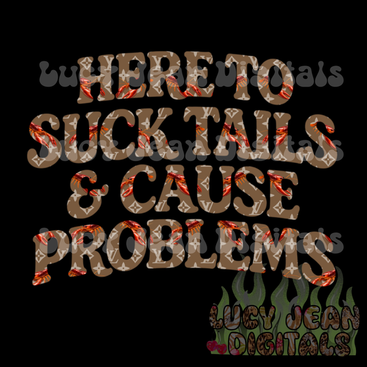 Boujee brown suck tails crawfish PNG