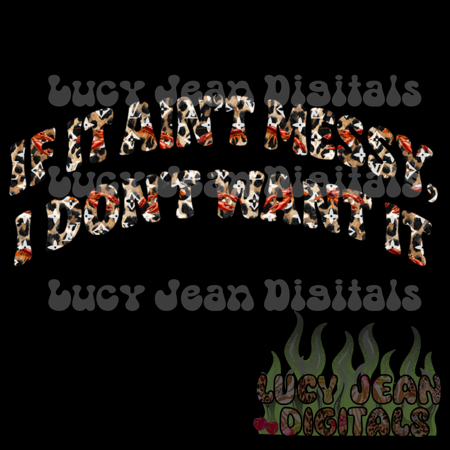 Boujee cheetah messy crawfish PNG