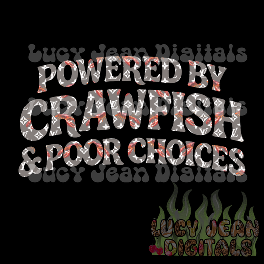 Boujee grey crawfish & poor choices PNG