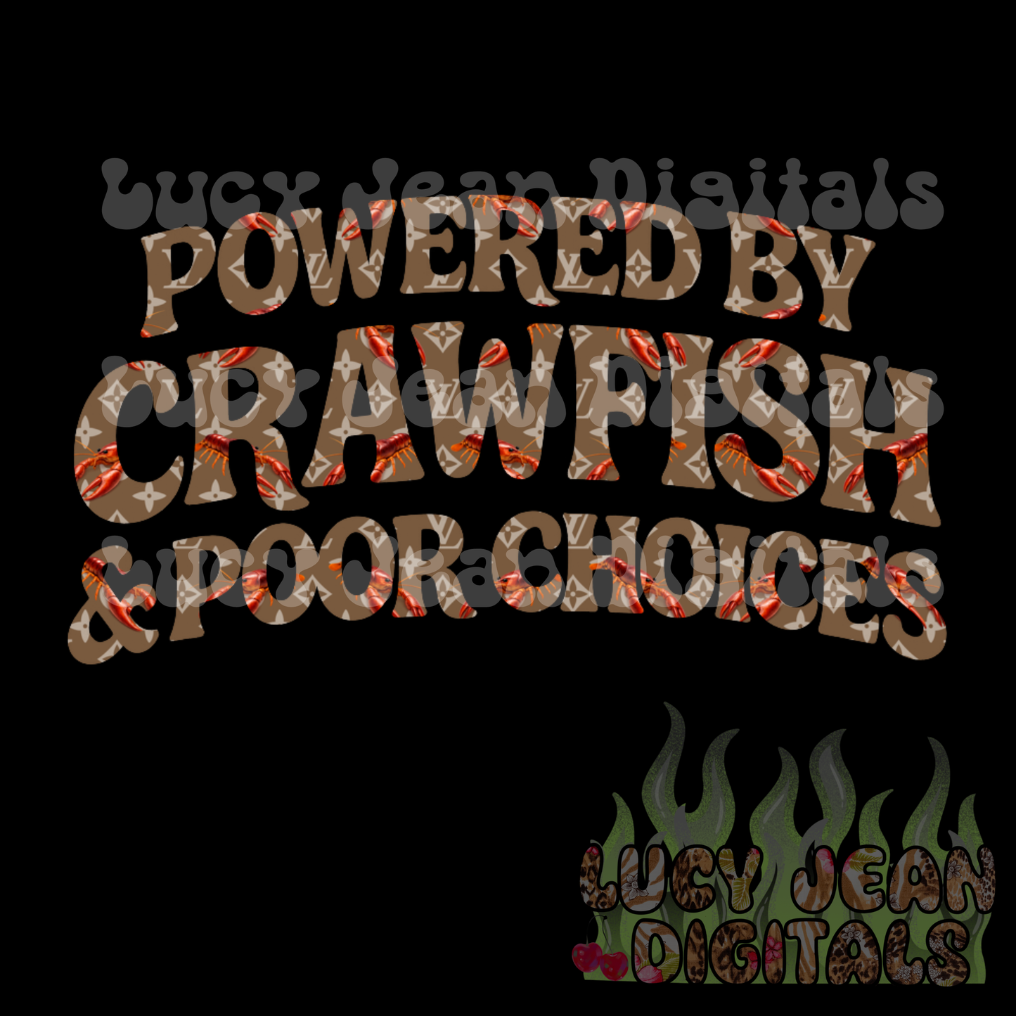 Boujee brown crawfish & poor choices PNG