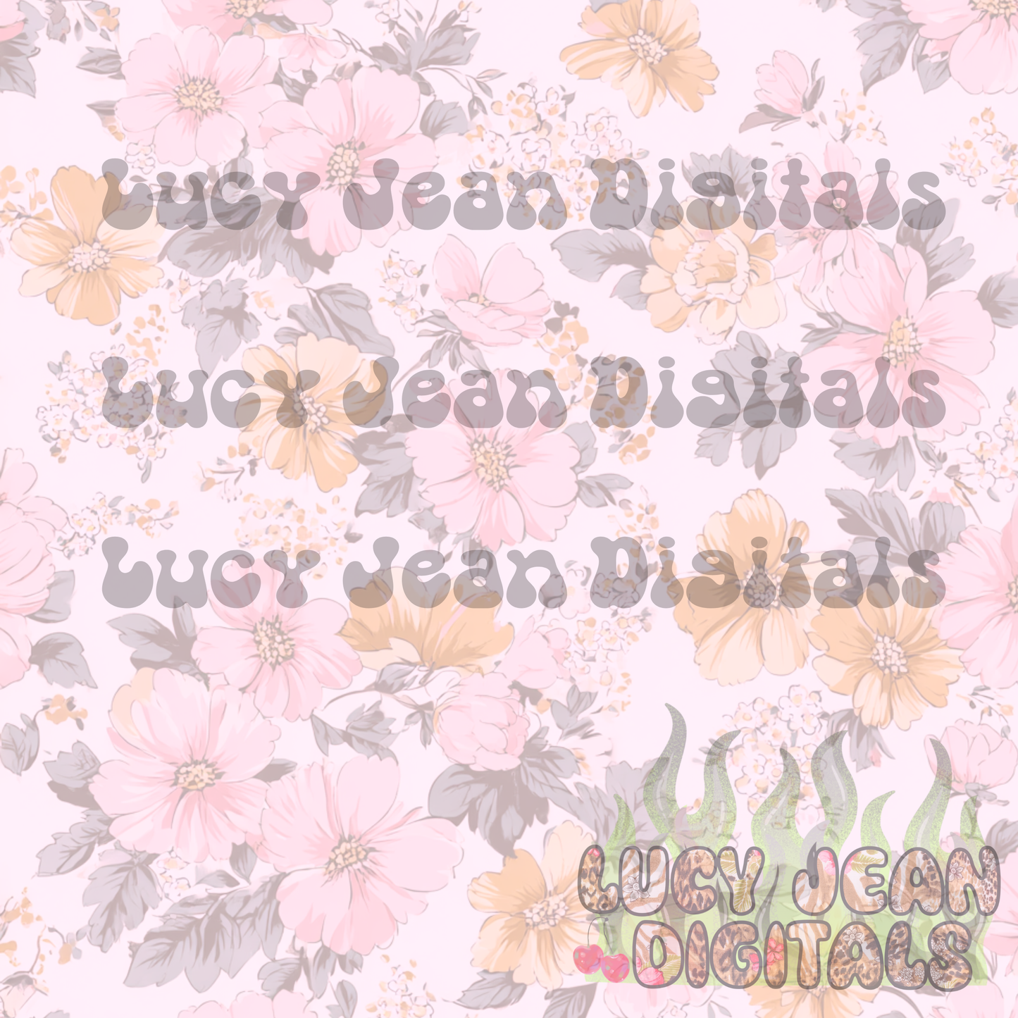 Muted vintage floral Seamless File