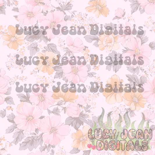 Muted vintage floral Seamless File