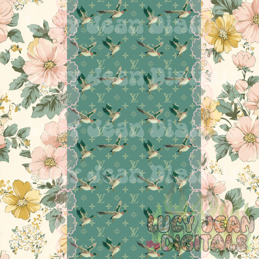 Vintage floral / boujee mallard Seamless File