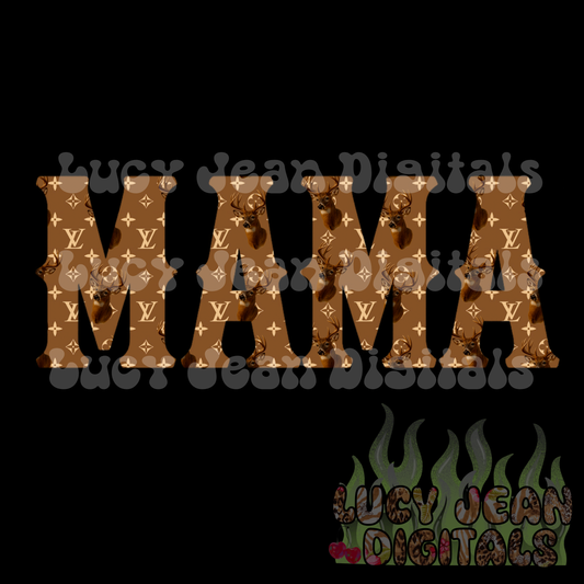 Boujee Deer MAMA + MINI brown no flames PNG bundle (2 PNGS)