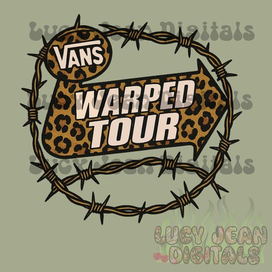 Leopard Barbed Wire Band Tour PNG