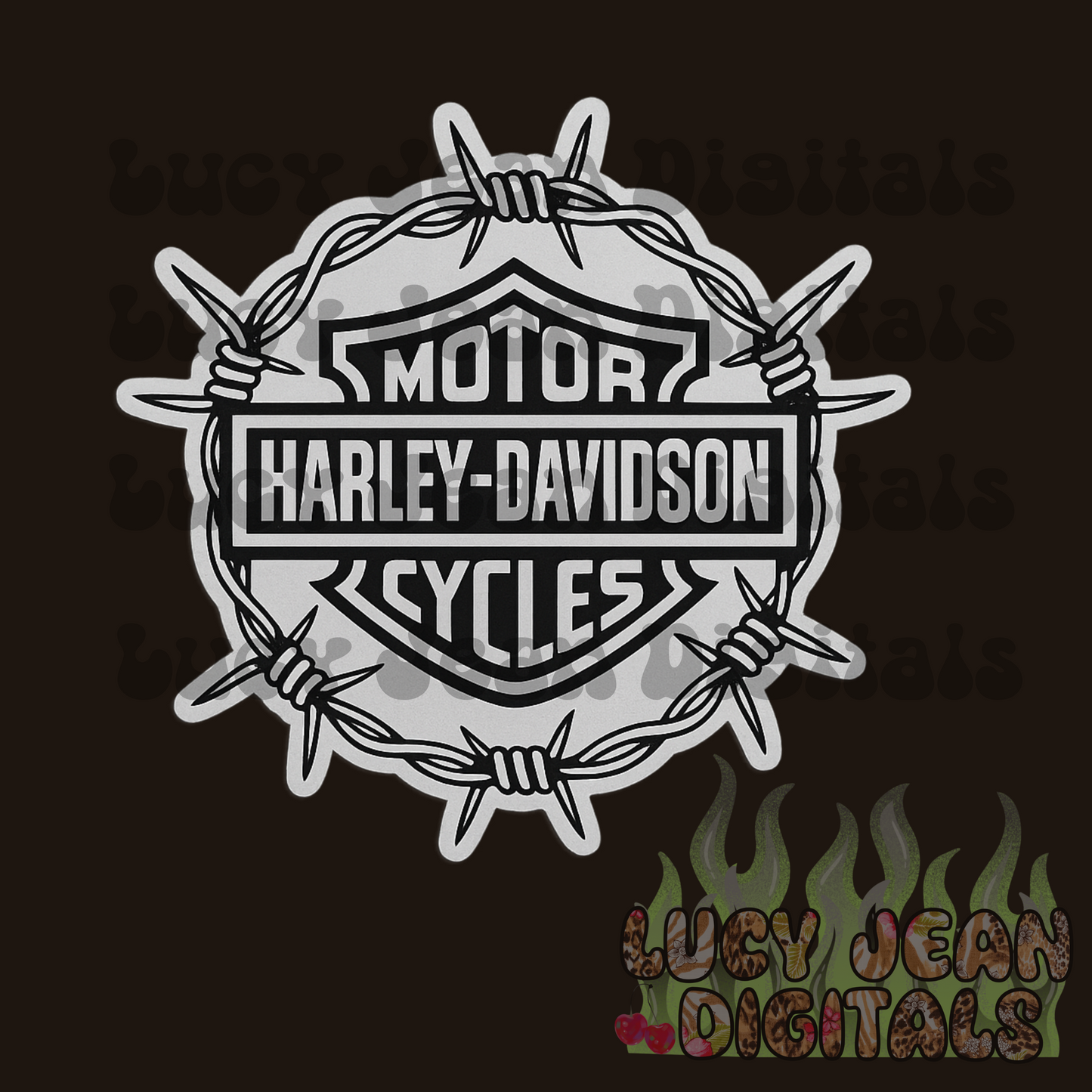 HD Barbed Wire Motorcycle PNG