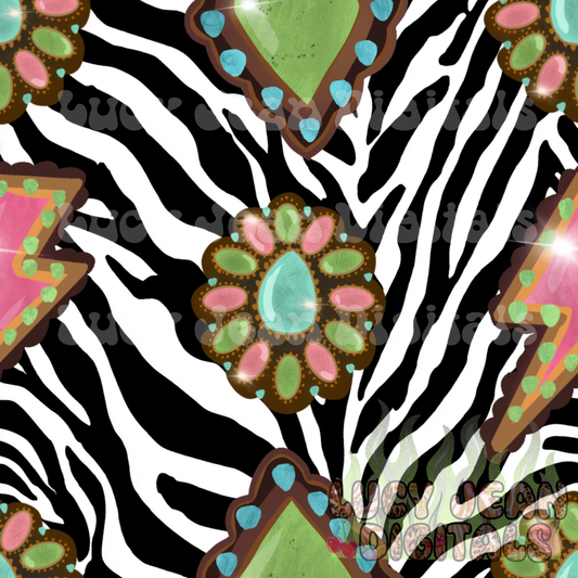 Western Conchos and Zebra Seamless File -2026
