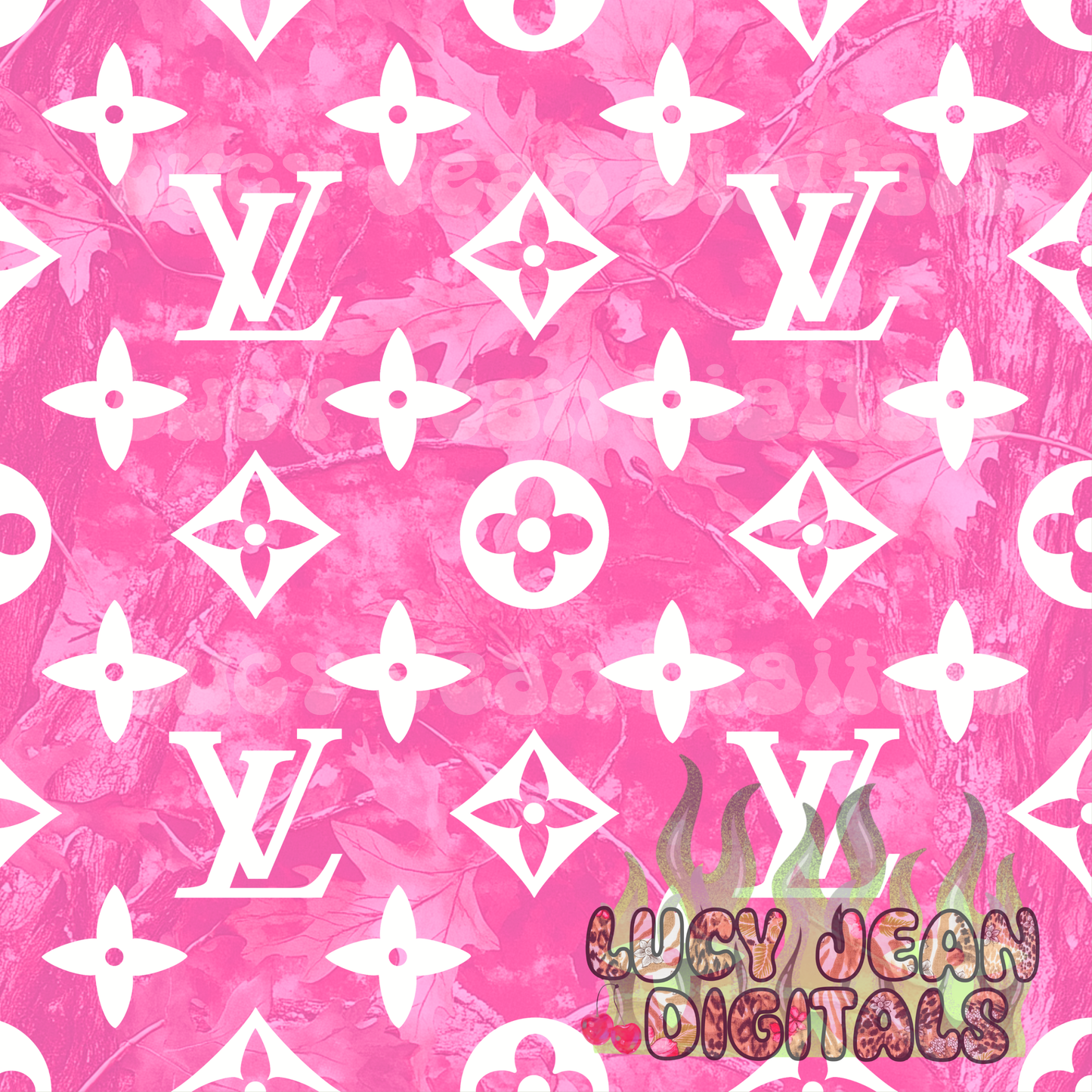 Boujee hot pink white Camo Seamless File